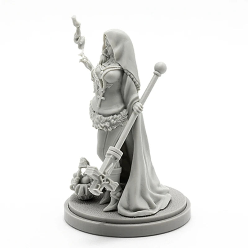 30mm Priestess, Resin Model Figure Kit, Fantasy Theme, Unassembled and Unpainted