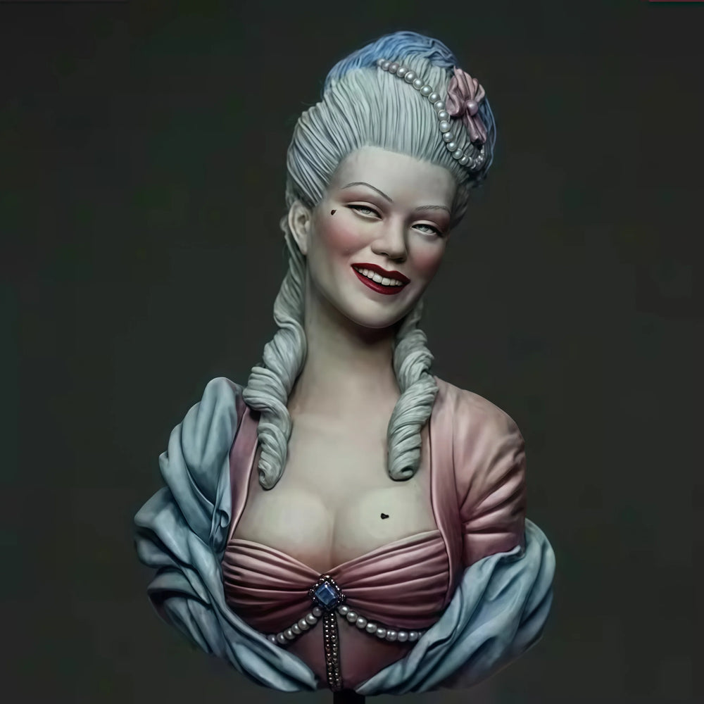 1/10 Vintage Pin-up Female, Resin Model Bust Kit, Unassembled and Unpainted