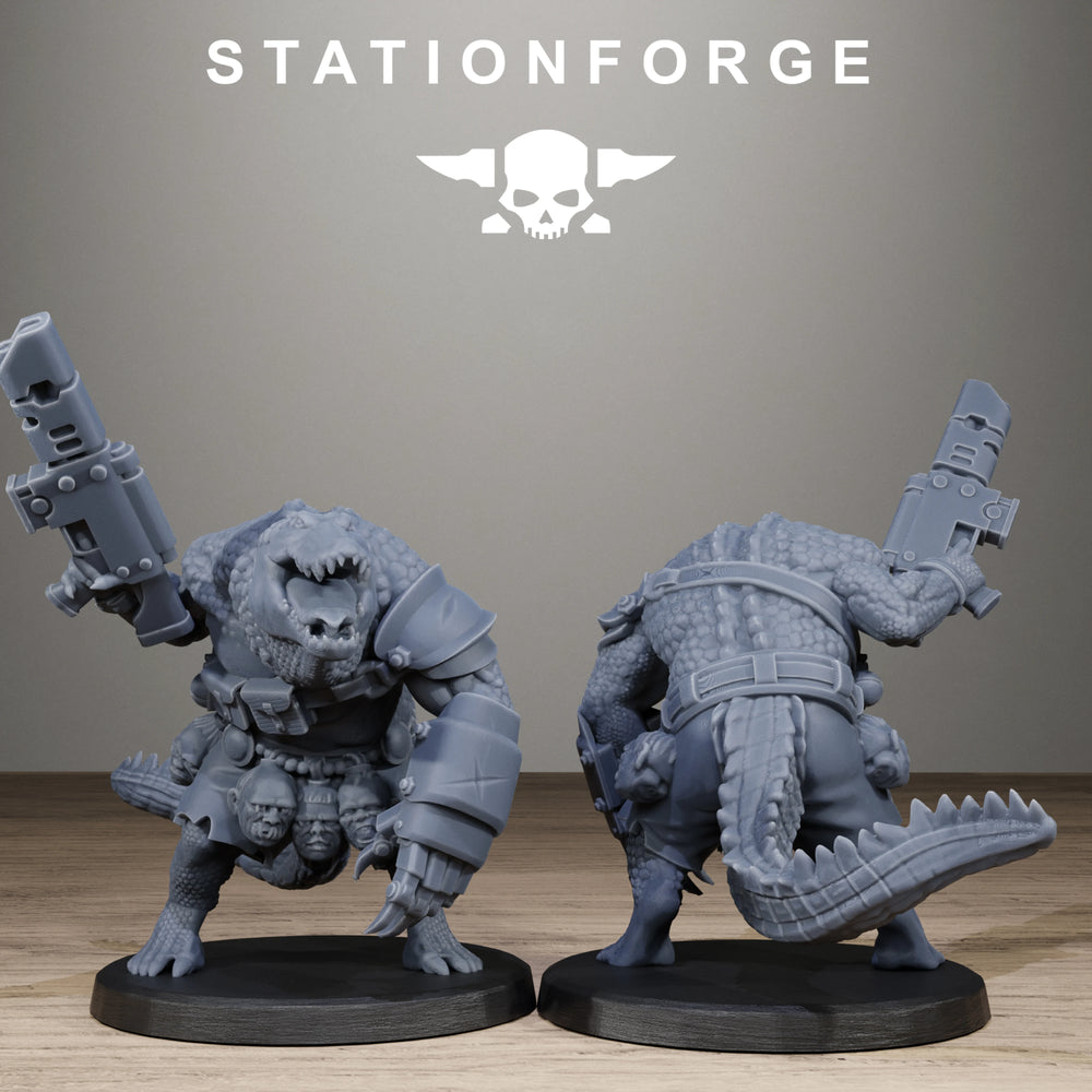28mm Techno Savages Warriors, 18 Figures, Resin Model Figure Kit, Sci-Fi Theme, Unassembled and Unpainted