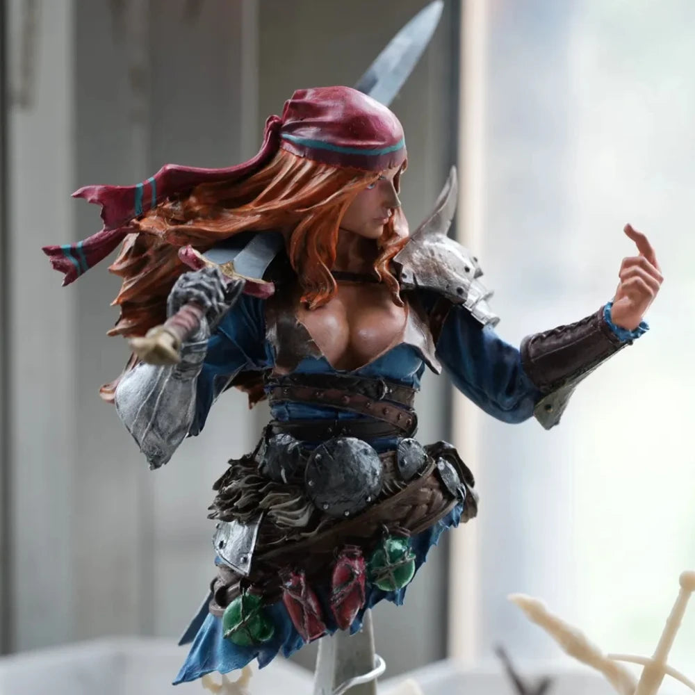 1/10 Female Pirate Warrior, Resin Model Figure Kit, Fantasy Theme, Unassembled and Unpainted