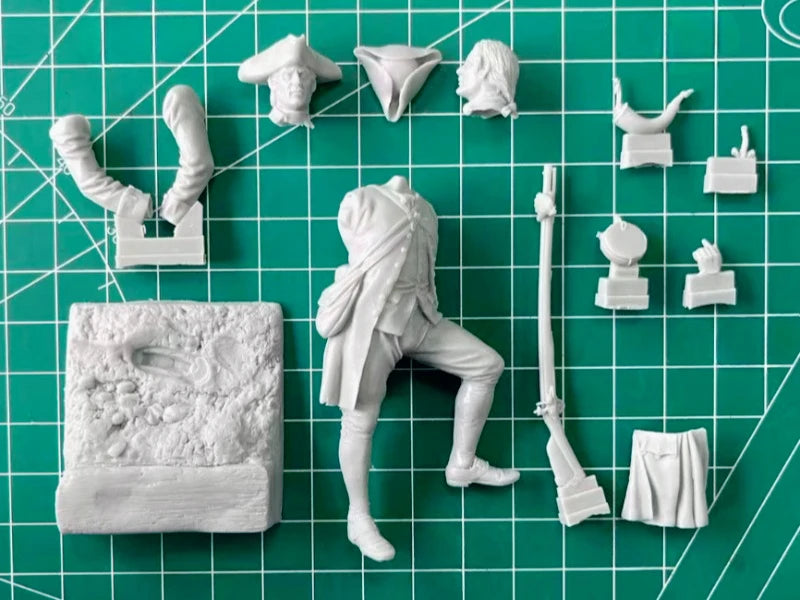 75mm American Minuteman, Resin Model Figure Kit, Military Theme, Unassembled and Unpainted