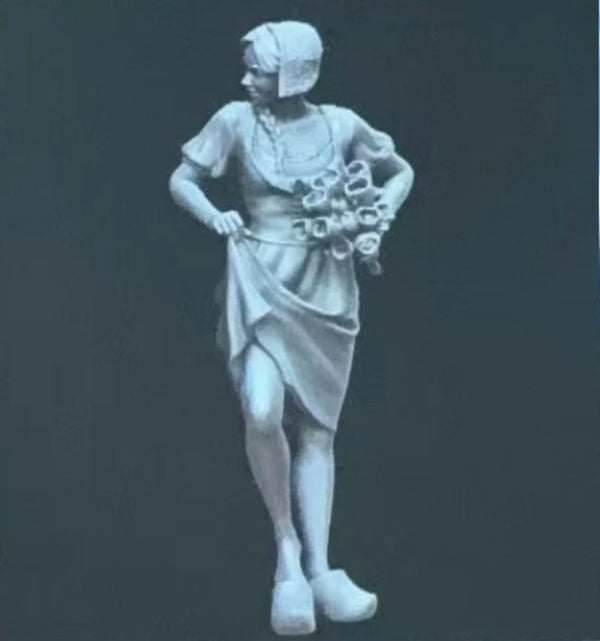 1/35 Classical Beauty with Flower, Resin Model Figure Kit, Historical Theme, Unassembled and Unpainted