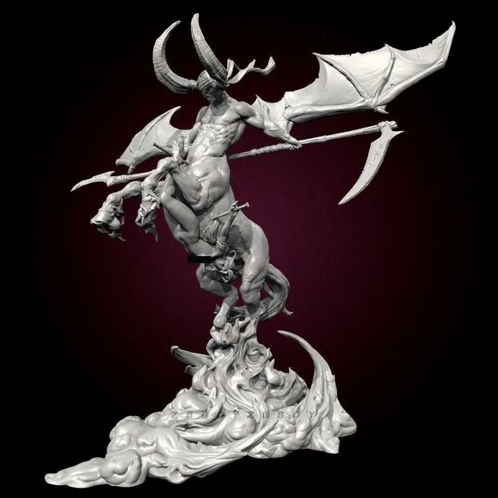 105mm Demonic Hell Slayer, Resin Model Figure Kit, Fantasy Theme, Unassembled and Unpainted