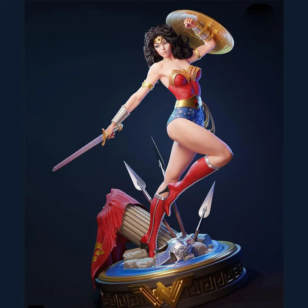 1/24 Greco-Roman Warrior Queen with Crown, Resin Model Figure Kit, Fantasy Theme, Unassembled and Unpainted