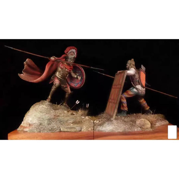 1/24 Warriors with Base, 4 Figures, Resin Model Diorama Kit, Fantasy Theme, Unassembled and Unpainted