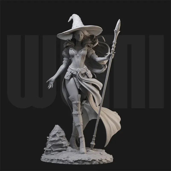1/18 Witch, Resin Model Figure Kit, Fantasy Theme, Unassembled and Unpainted
