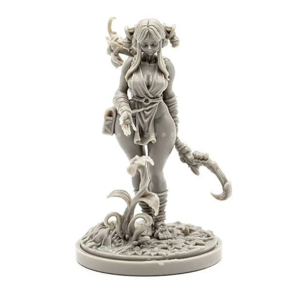 38mm Female Demon Warrior, Resin Model Figure Kit, Fantasy Theme, Unassembled and Unpainted