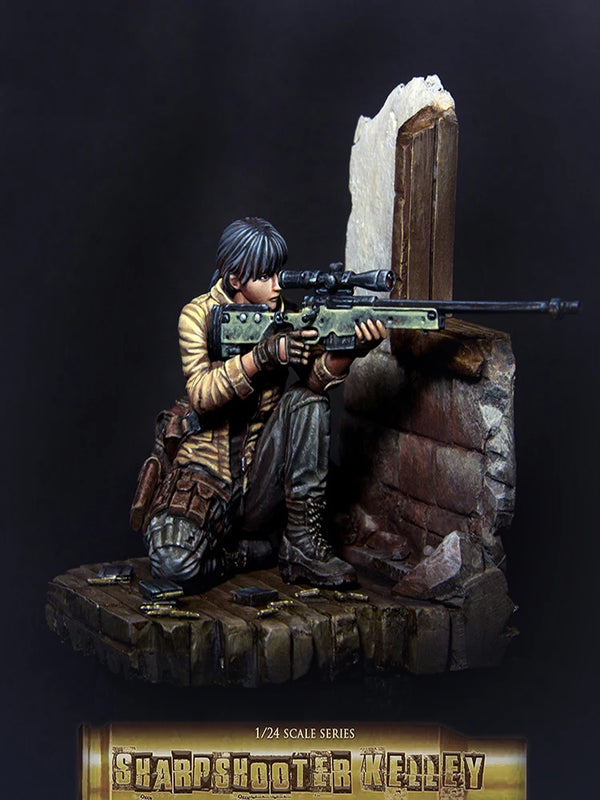 1/24 Modern Female Sniper, Resin Model Figure Kit, Unassembled and Unpainted