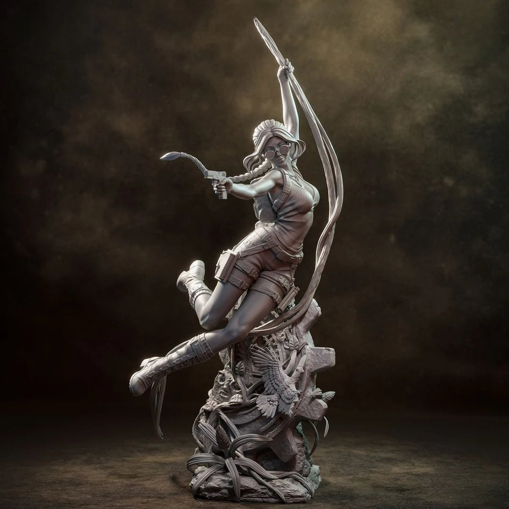 200mm Female Elf Archer, Resin Model Figure Kit, Fantasy Theme, Unassembled and Unpainted