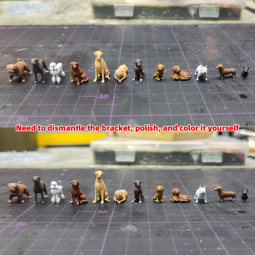 1/35 Animals, 20 Figures, Resin Model Creature Kit, Wildlife Theme, Unassembled and Unpainted