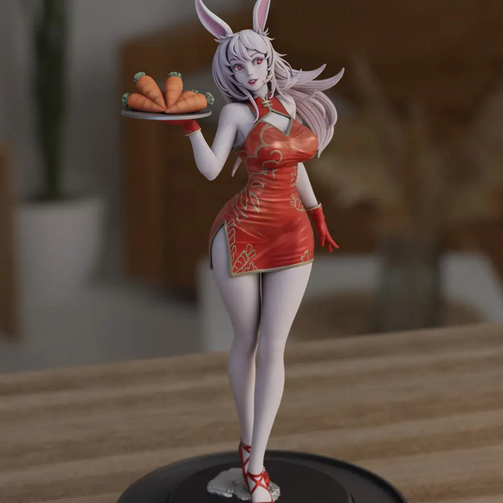 1/24 Bunny & Demon Girls, 2 Figures, Resin Model Figure Kit, Anime Theme, Unassembled and Unpainted