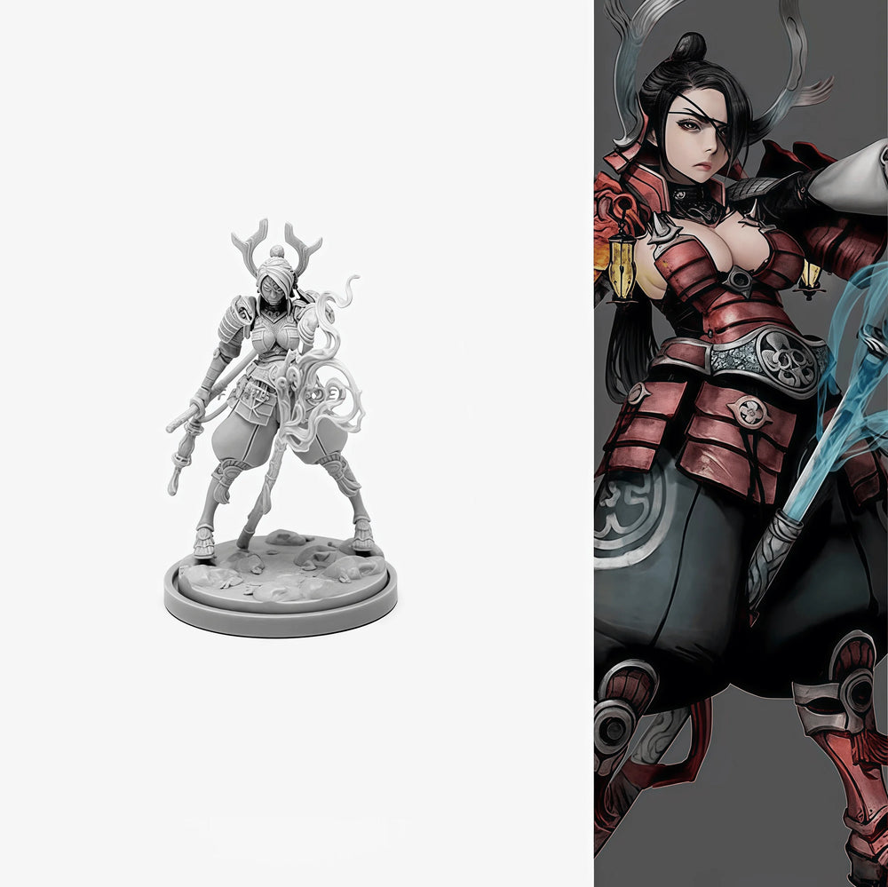 38mm Assassin Girl, Resin Model Figure Kit, Anime Theme, Unassembled and Unpainted