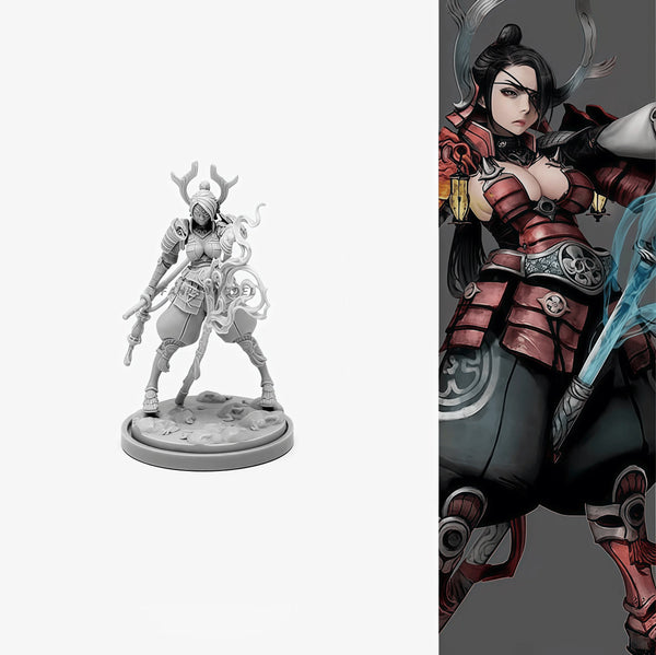 38mm Assassin Girl, Resin Model Figure Kit, Anime Theme, Unassembled and Unpainted
