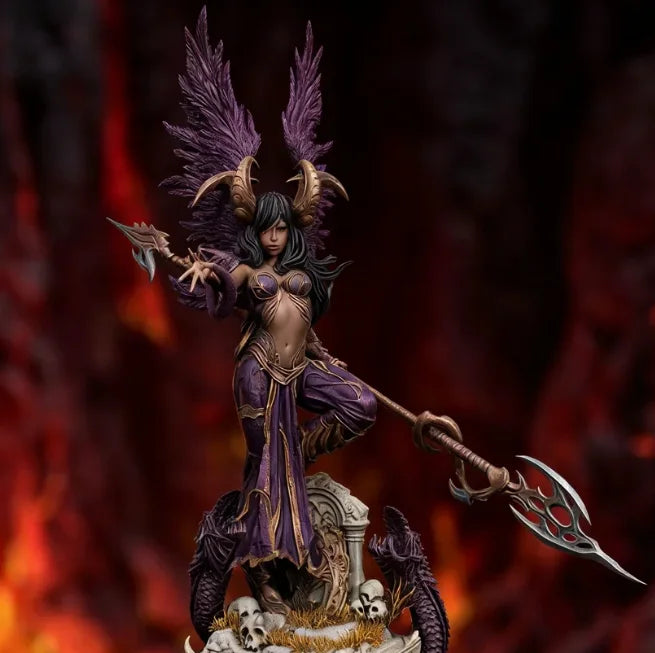 110mm Demonic Warrior, Resin Model Figure Kit, Fantasy Theme, Unassembled and Unpainted