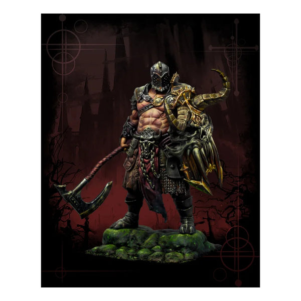 1/24 Horned Demon Warrior with Polearm, Resin Model Figure Kit, Fantasy Theme, Unassembled and Unpainted