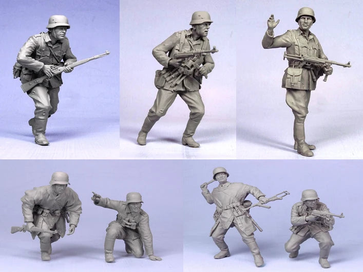 1/35 WWI Soldiers in Combat, 7 Figures, Resin Model Figure Kit, Unassembled and Unpainted
