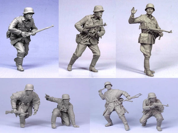 1/35 WWI Soldiers in Combat, 7 Figures, Resin Model Figure Kit, Unassembled and Unpainted