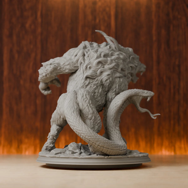 75mm Chimera Monster, Resin Model Creature Kit, Fantasy Theme, Unassembled and Unpainted