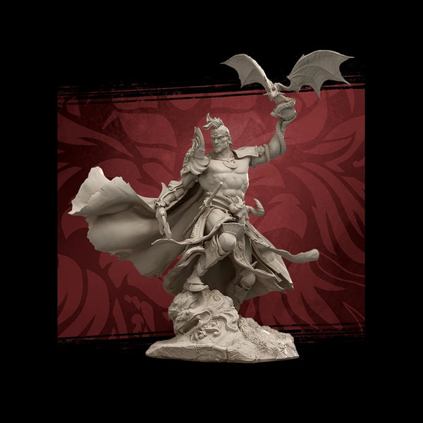 75mm Winged Demon Officer, Resin Model Figure Kit, Fantasy Theme, Unassembled and Unpainted