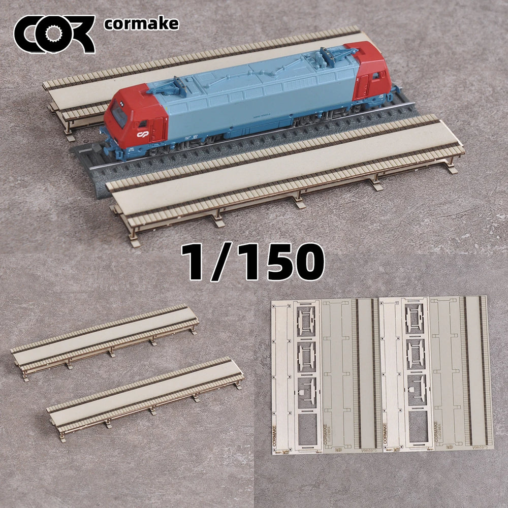 1/150 Railway Station Platform, Resin Model Diorama Kit, Historical Theme, Unassembled and Unpainted
