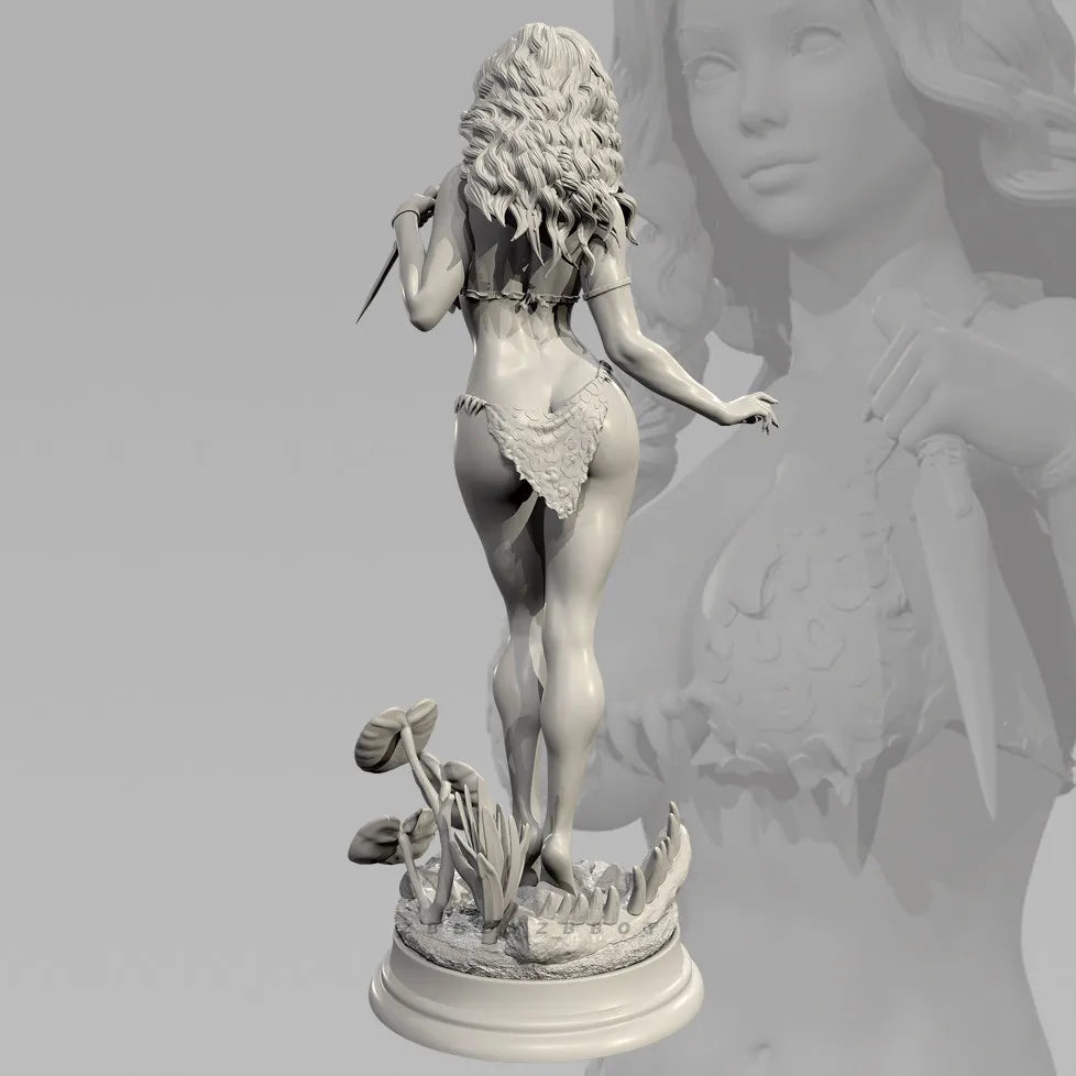 50mm Fantasy Pinup, Resin Model Figure Kit, Unassembled and Unpainted
