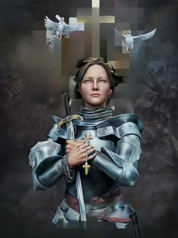 1/10 Medieval Female Warrior, Resin Model Bust Kit, Unassembled and Unpainted