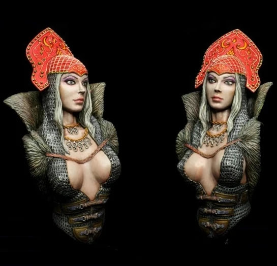 1/9 Female Fantasy Viking, Resin Model Bust Kit, Unassembled and Unpainted