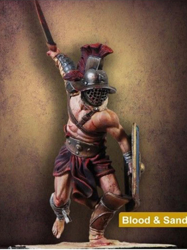 75mm Ancient Gladiator Warrior, Resin Model Figure Kit, Unassembled and Unpainted