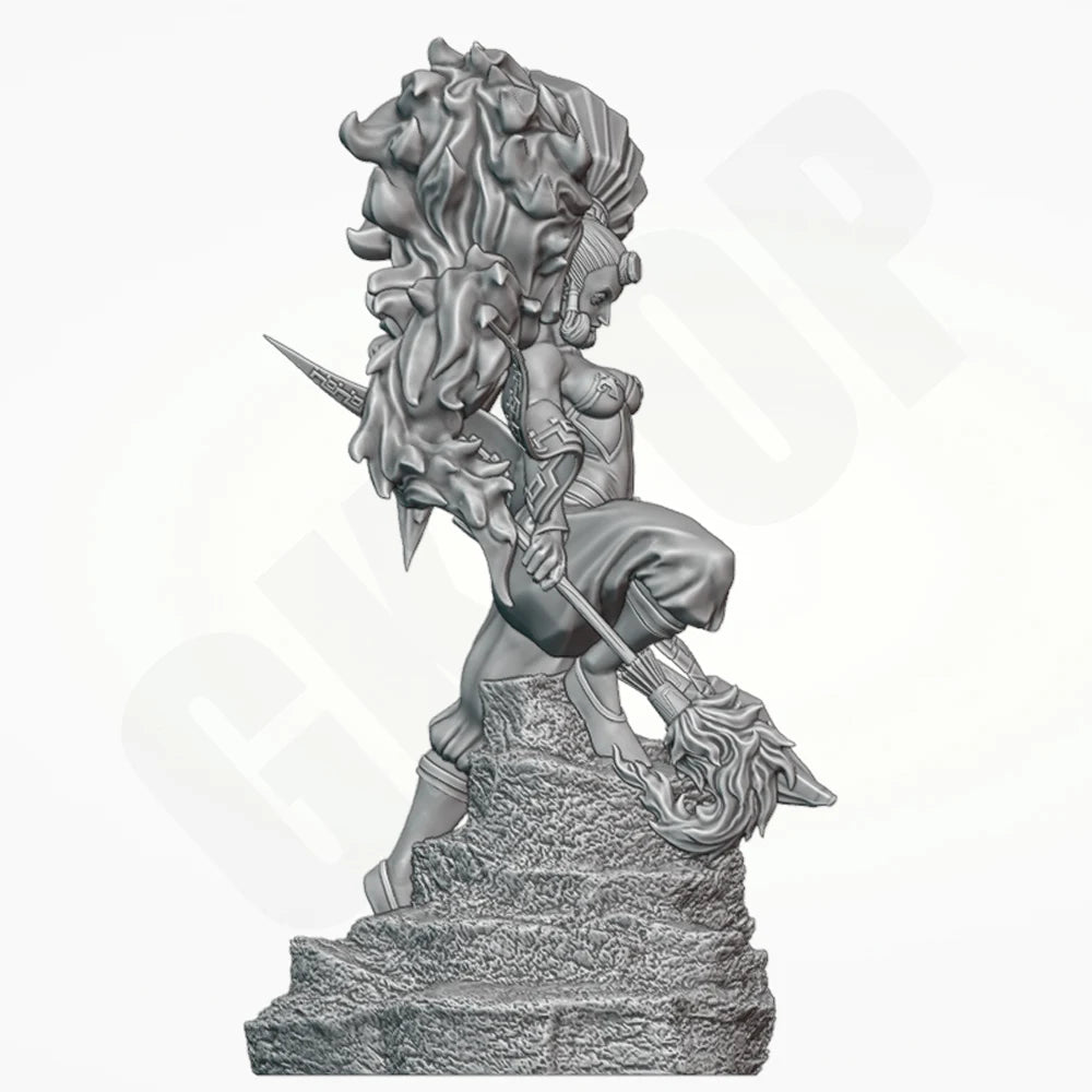 1/24 Armored Sorceress, Resin Model Figure Kit, Fantasy Theme, Unassembled and Unpainted