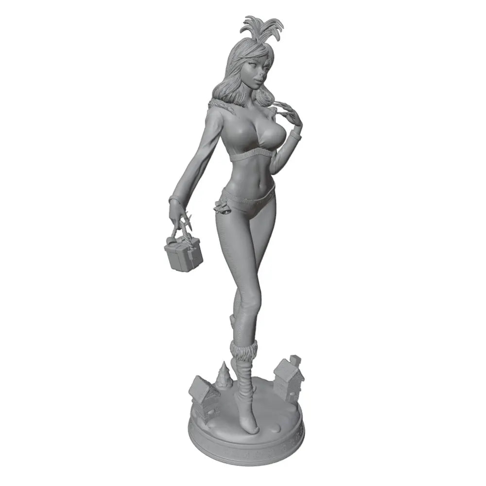75mm Fantasy Female Pin-up, Resin Model Figure Kit, Unassembled and Unpainted