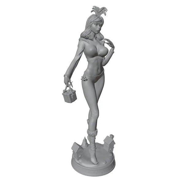 75mm Fantasy Female Pin-up, Resin Model Figure Kit, Unassembled and Unpainted
