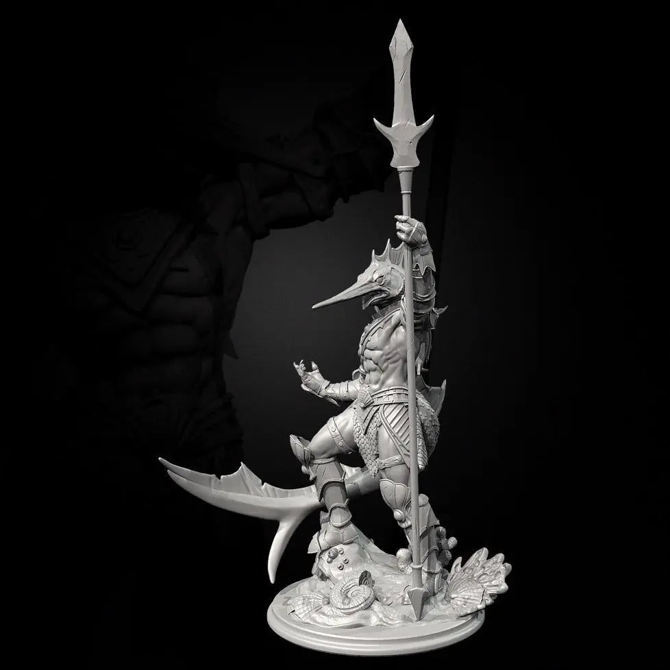75mm Horned Dragon Creature, Resin Model Figure Kit, Fantasy Theme, Unassembled and Unpainted