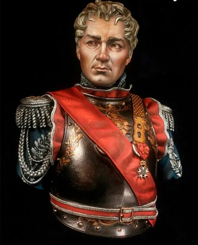 1/9 Napoleonic French General in Dress Uniform, Resin Model Bust Kit, Unassembled and Unpainted