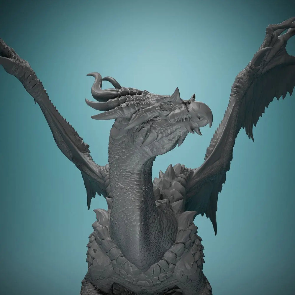 80mm Azure Dragon, Resin Model Creature Kit, Fantasy Theme, Unassembled and Unpainted