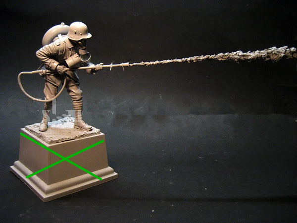 1/16 WWII German Soldier in Combat, Resin Model Figure Kit, Unassembled and Unpainted