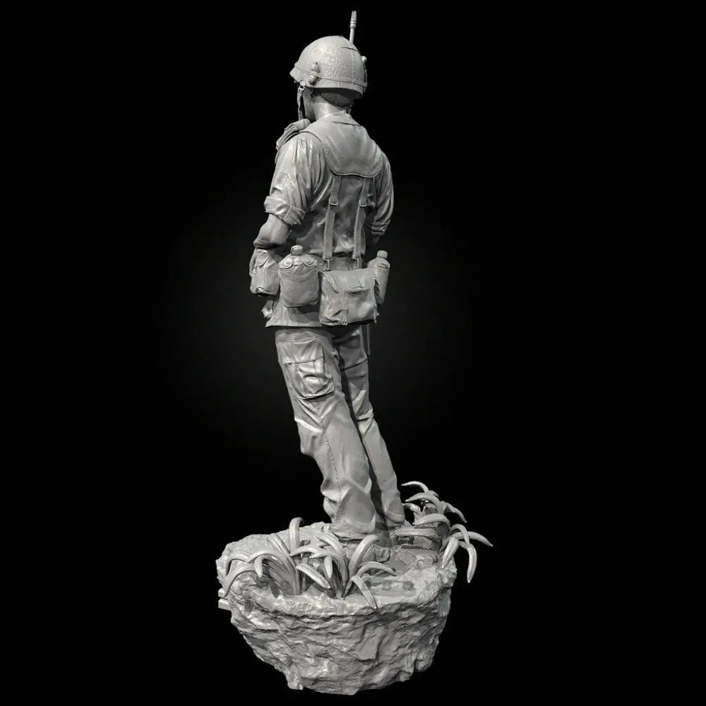 75mm Vietnam War U.S. Soldiers, 4 Figures, Resin Model Figure Kit, Unassembled and Unpainted