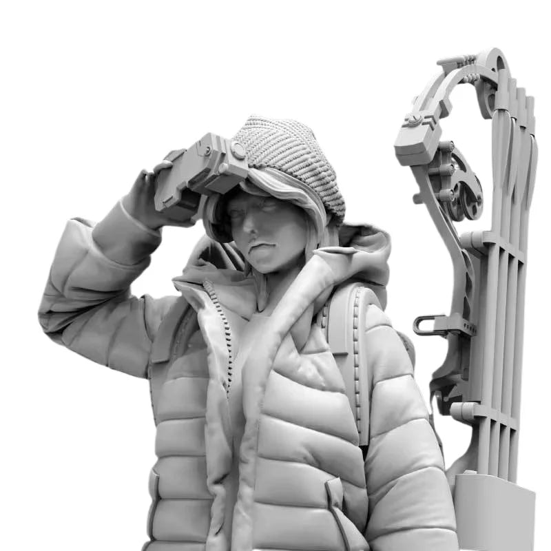 1/35 Female Archer in Tactical Winter Gear, Resin Model Figure Kit, Fantasy Theme, Unassembled and Unpainted