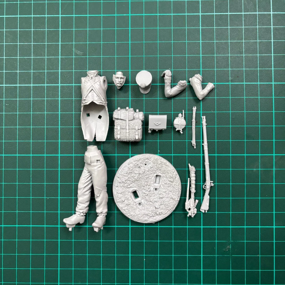 75mm Napoleonic French Infantry, Resin Model Figure Kit, Unassembled and Unpainted