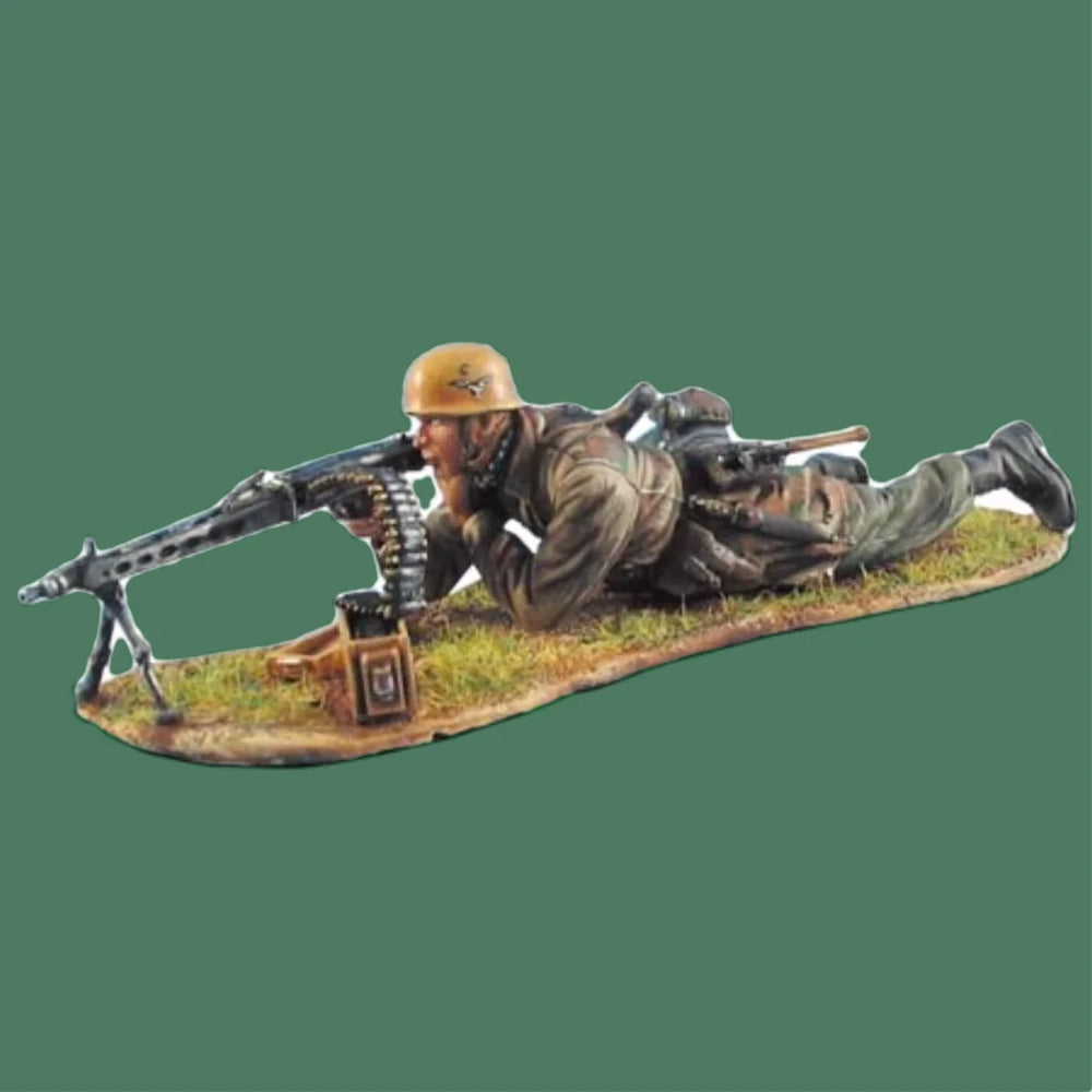 1/35 WWII German Prone MG42 Gunner, Resin Model Figure Kit, Unassembled and Unpainted