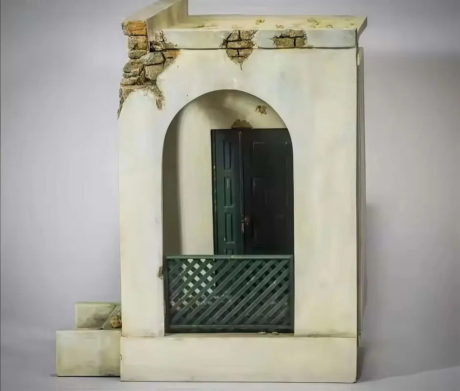 1/35 WWII War-Damaged House, Resin Model Terrain Kit, Unpainted