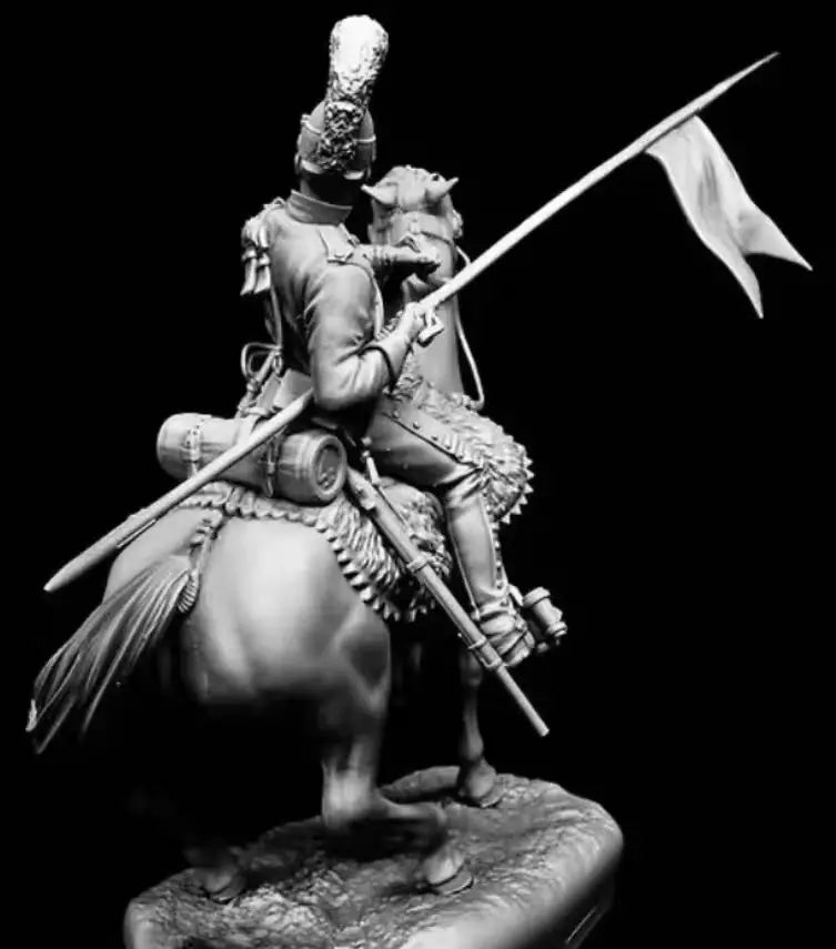 1/24 Mounted Cavalry Warriors, 2 Figures, Resin Model Figure Kit, Fantasy Theme, Unassembled and Unpainted