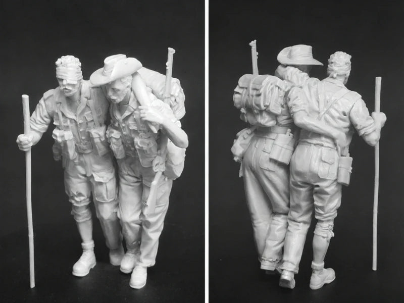1/35 WWII British Special Forces Soldiers, 2 Figures, Resin Model Figure Kit, Unassembled and Unpainted
