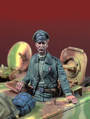 WWII German Soldiers with Tank — 1/35 Resin Figure Set