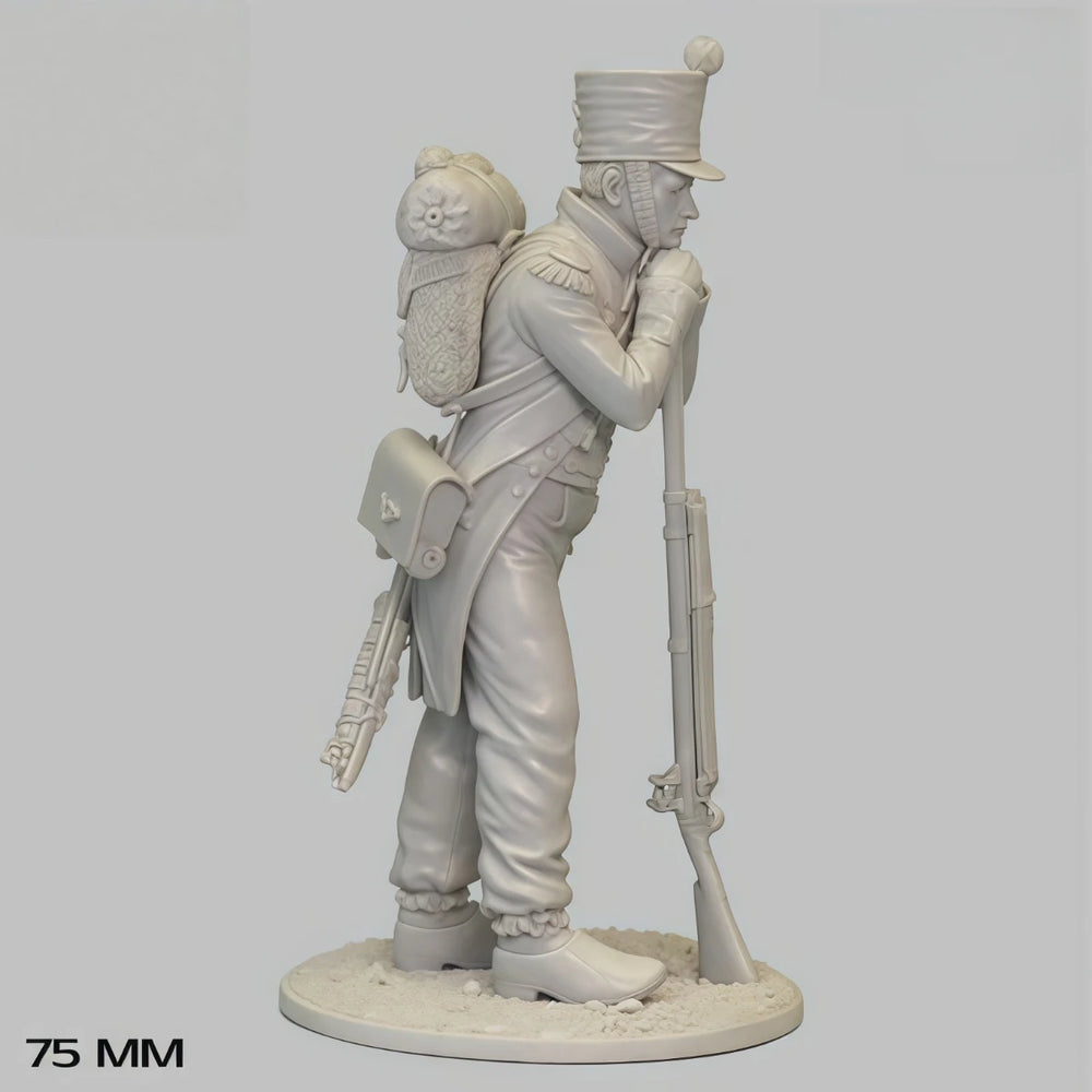 75mm Napoleonic French Infantry, Resin Model Figure Kit, Unassembled and Unpainted