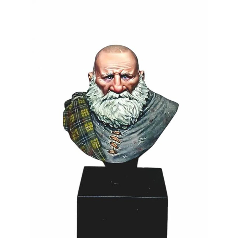1/12 Bearded Scottish Wizard, Resin Model Bust Kit, Fantasy Theme, Unassembled and Unpainted