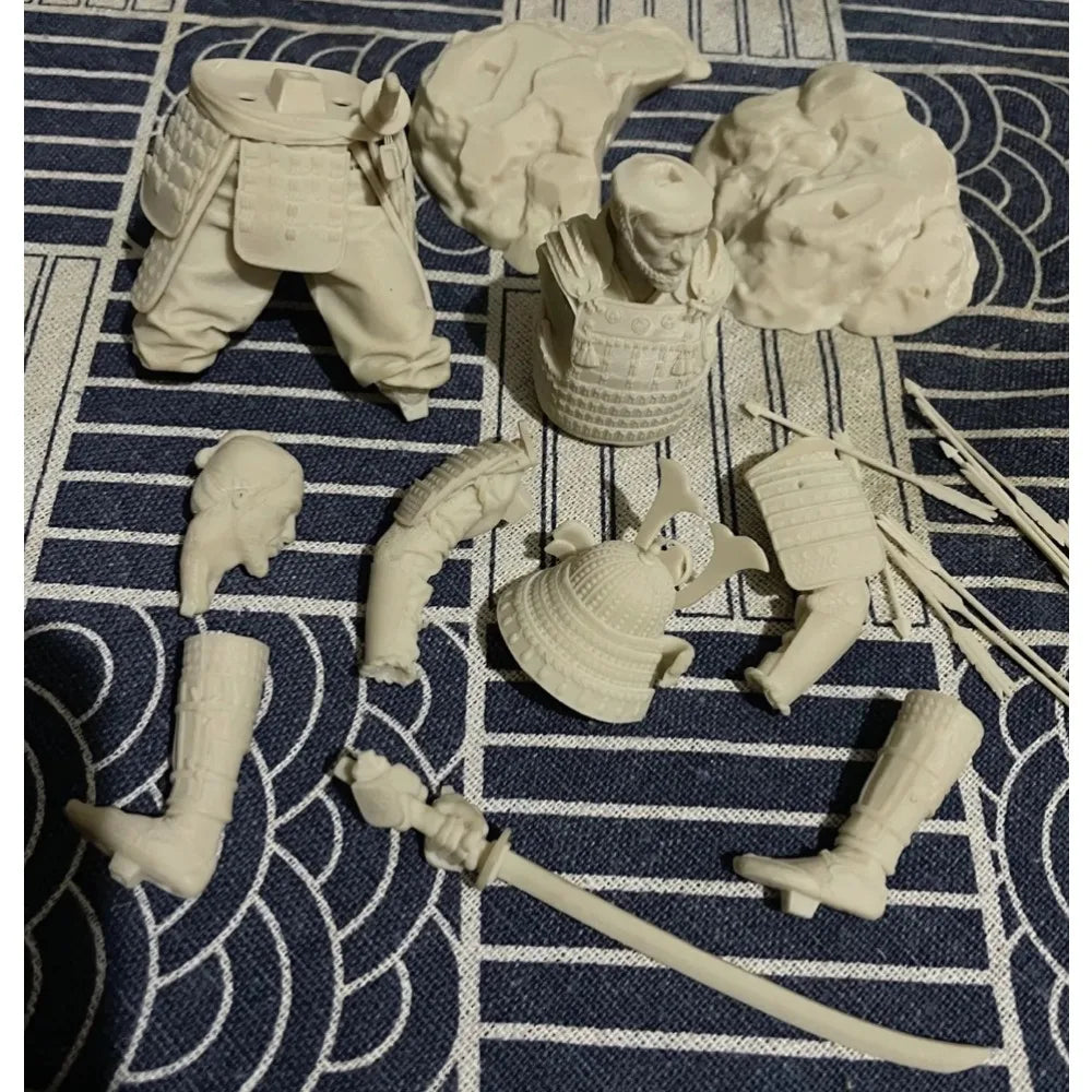 Medieval Samurai Warrior, Resin Model Figure Kit, Unassembled and Unpainted
