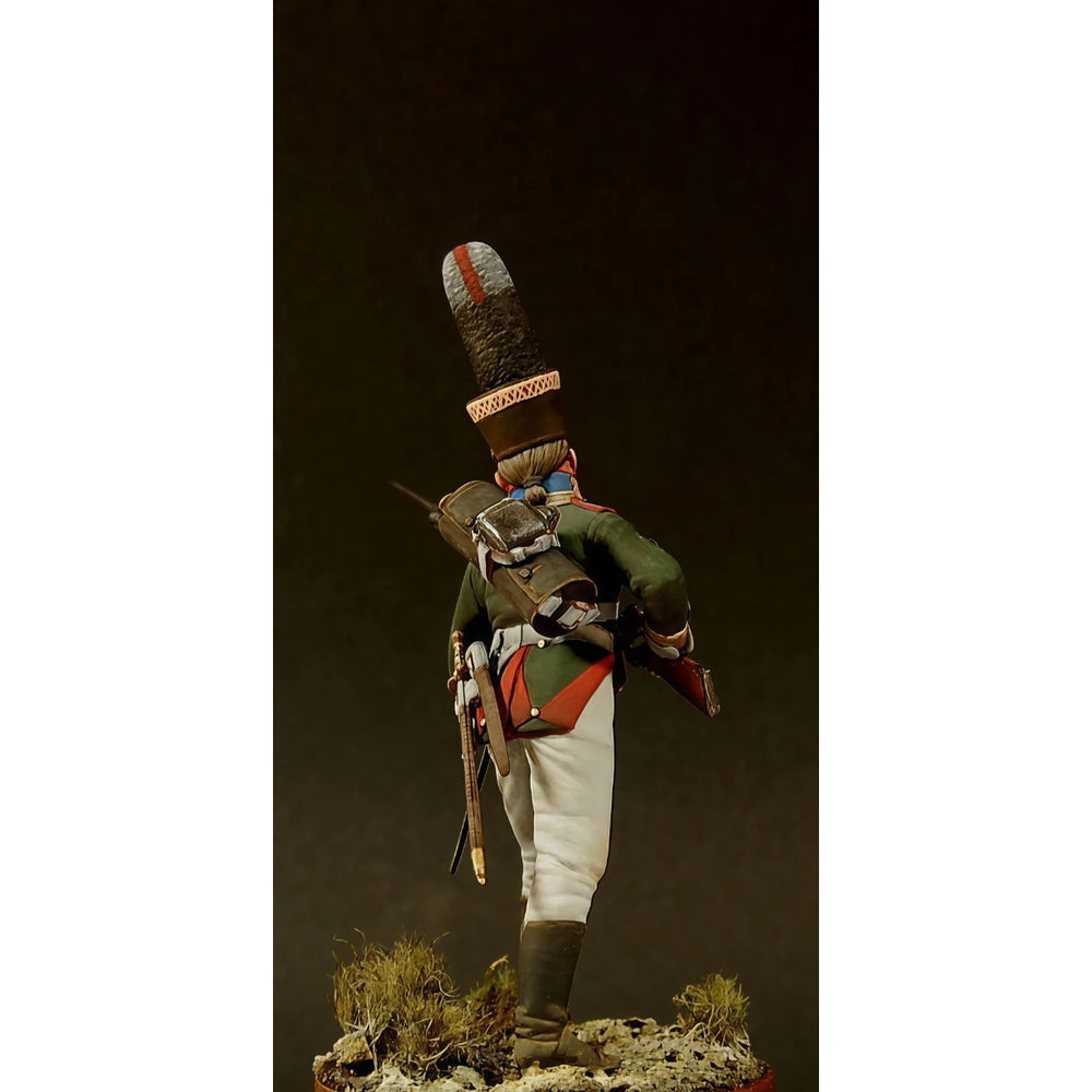 54mm Napoleonic Russian Guards Rifle Regiment NCO, Resin Model Figure Kit, Unassembled and Unpainted
