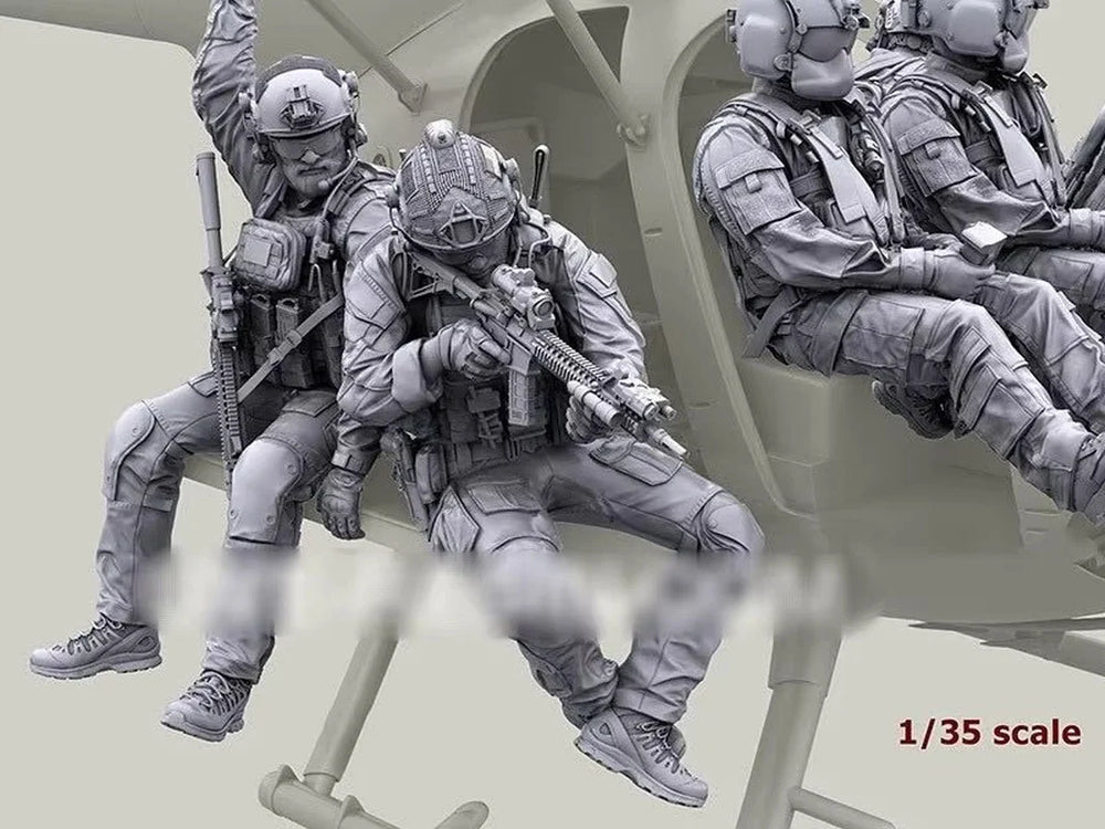 1/35 Modern Exoskeleton Assault Troopers, 9 Figures, Resin Model Figure Kit, Unassembled and Unpainted