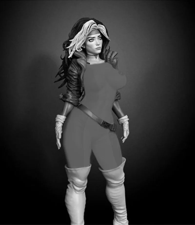 1/24 Blonde Warrior with Wrapped Limbs and Headband, Resin Model Figure Kit, Fantasy Theme, Unassembled and Unpainted