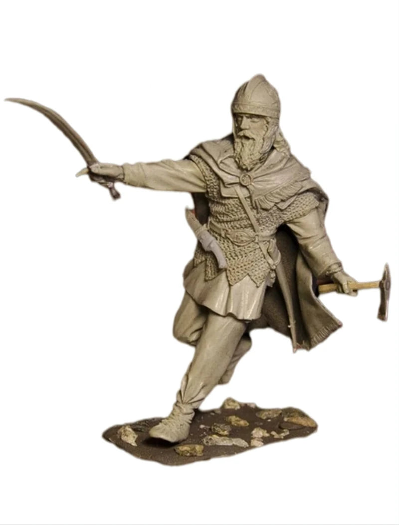 75mm Ancient Dacian Warrior with Falx, Resin Model Figure Kit, Unassembled and Unpainted
